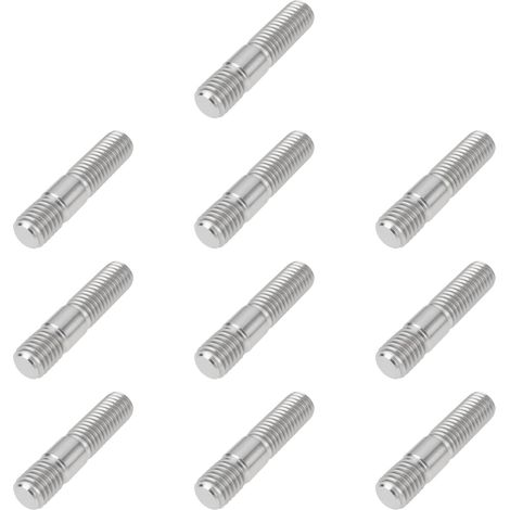 Lot de 10 goujons de collecteur d'admission en acier inoxydable M8 x 1,25 x 37 mm Compatible avec Compatible (1/5)