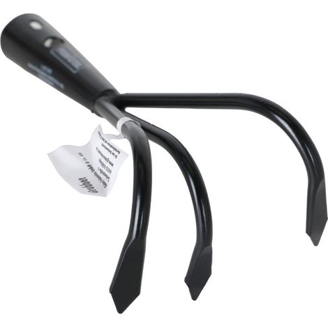 Primaster Handgartengrubber 3 Zinken Stahl 9 cm Arbeitsbreite schwarz (1/2)