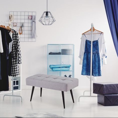 Banquette Vanina Tissu Gris Clair (1/3)