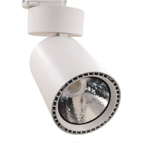 Foco Carril Led 4 Vías Trifásico 24w 6500k, hasta 3 Encendidos