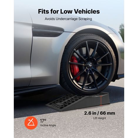 Rampe de voiture, 2 PCs, rampe d'accès portable à profil bas pour voiture, capacité de 9072 kg, hauteur de levage de 66 mm, pour vi… (1/5)