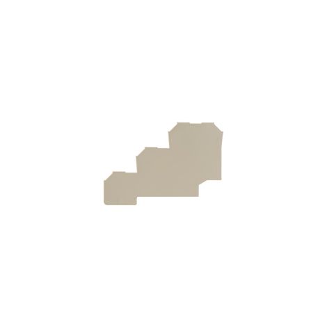 Serie W, piastra terminale, 1,5 mm, beige scuro, montaggio diretto