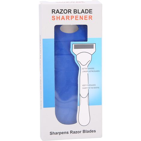 Aiguiseur de lames pour rasoir homme, outil de nettoyage réutilisable bleu (1/5)