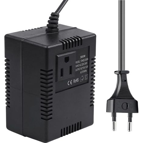 Transformateur 220v 110v 300w,Convertisseur 220v 110v,Adaptateur de Prise de Voyage pour Téléphones Portables,Rasoirs (1/5)