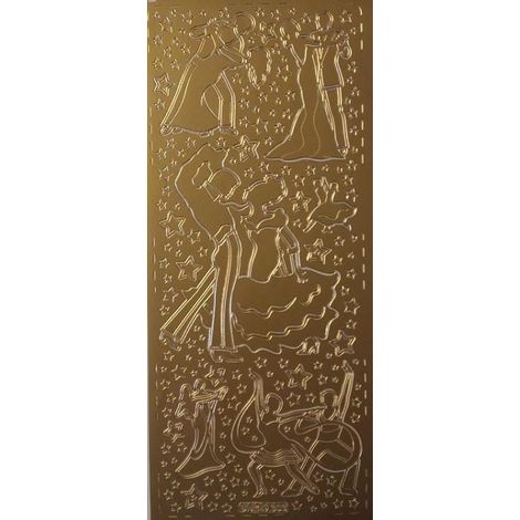 Goldener durchbrochener Aufkleber