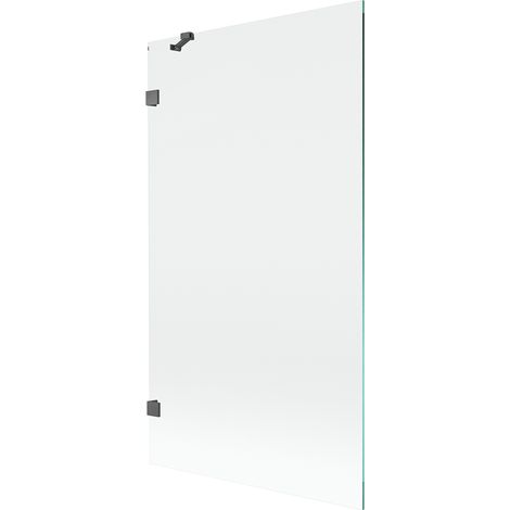 Mexen Lunar Badewannenwand 1-flügelig 100 x 150 cm, transparent, gebürstetes Gun Grau - 897-100-000-66-00 (1/5)
