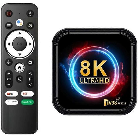 Boîtier TV intelligent TV98 RK3528 Android 13 8K HD Wi-Fi 2,4 GHz et 5 GHz, mini décodeur, prise US (1/5)