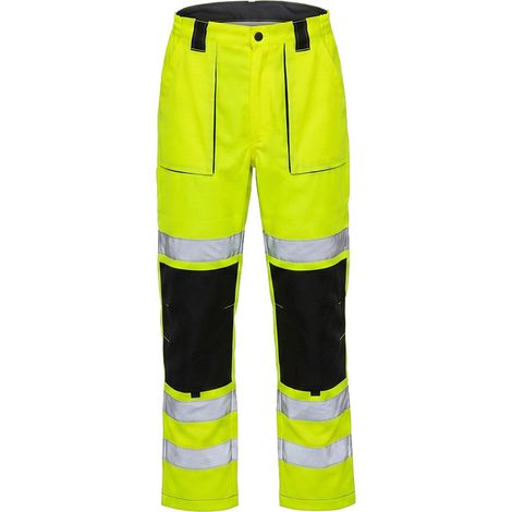 Pantalón alta visibilidad XL con banda reflectora certificado EN ISO