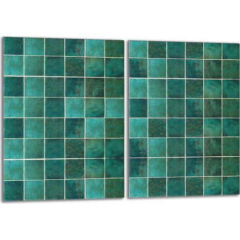 Placa protectora de vidrio para estufa 2x40x52 Verde (1/5)