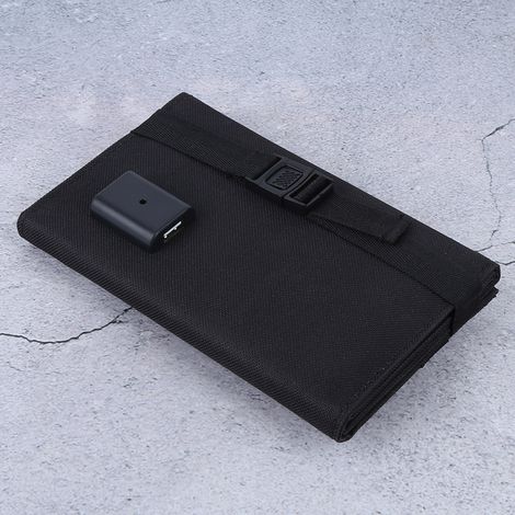 Tragbares, faltbares 10-W-5,5-V-Solarpanel-Ladegerät für Camping, Reisen und Outdoor-Aktivitäten – Schwarz (1/5)
