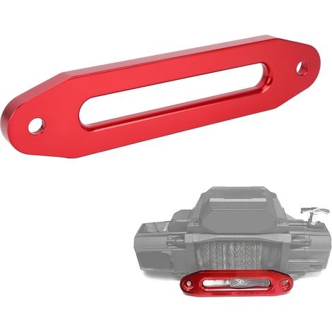Hawse Fairlead, 10in / 25.4cm Charger 8000 à 15000 Lbs Livres Bloc de Corde de Port de Guide Câble de Treuil Remplacement Automobile, Bloqueur de Corde, Treuil de Véhicule Tout Terrain (Rouge) (1/5)