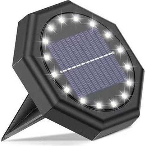 Solar Floor Light - 16 LED - Inground Garden Path Light - Waterproof IP67 - For Patio Deck Walkway Driveway - 1 Unit