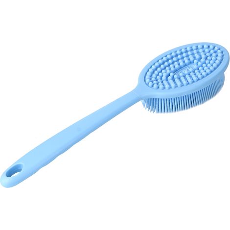 Lot long silicone multi-usage pour douche, bain, cuisine, nettoyage vaisselle, brosse ménage (Bleu) (1/5)
