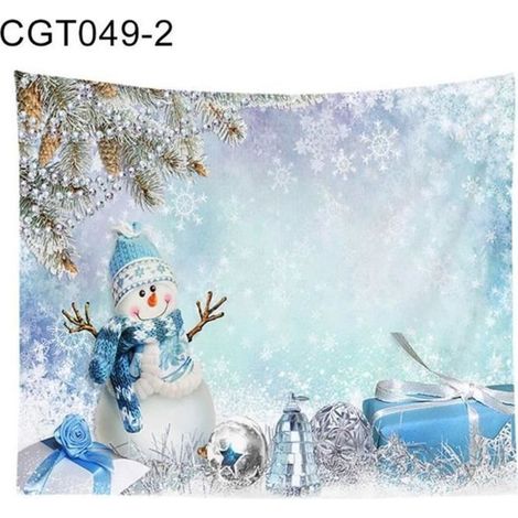 Décor de Noël de toile de Noël de toile de fond de tapis de tapis d’impression d’arbre de neige A510 (1/4)