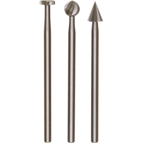 PROXXON 28720 3 FRESE FRESETTE IN ACCIAIO VANADIO mm. 5 MODELLISMO LEGNO (1/2)