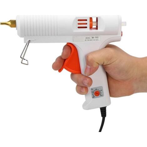 Pistolet à Colle Chaude, Haute Température, Pleine Grandeur 110 W, Outil de Réparation d'artisanat de Pistolet à Colle Thermofusible Réglable Professionnel à Température Constante Réglable