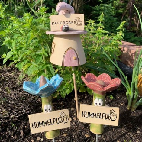 4 Abreuvoirs à Insectes Colorés pour Jardin, pour Abeilles Sauvages et Papillons, Déco écologique, Facile à Nettoyer (1/5)