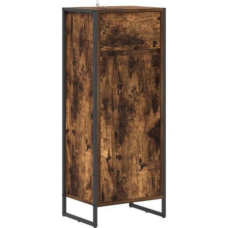 Maison Exclusive - Mobile da Bagno con cassetto Quercia Fumosa 40 x 30 x 100 cm