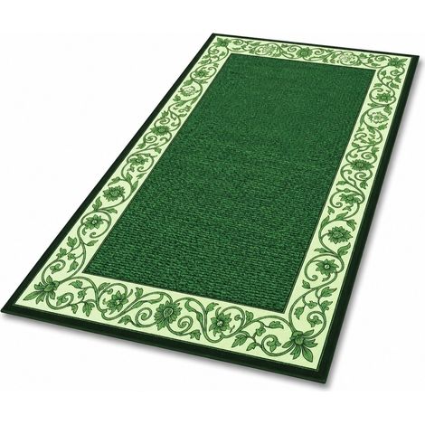 Tapis de cuisine adhésif sans colle, motif feuillage vert foncé, 50 x 80 cm (1/5)