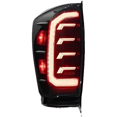 Ensemble de feux arrière, matériau ABS, tension 12V/24V, compatible avec Tacoma 2016-2023, fonction d'indicateurs clignotants dynamiques, couleur rouge (1/5)