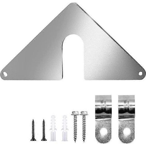 Plaque de fixation pour robinet de lavabo en acier inoxydable - Kit de fixation pour cuisine, jardin et salle de bain (1/5)