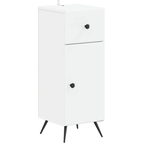 vidaXL Mobiletto da Bagno BREDA Bianco 30 x 31 x 80 cm (1/5)