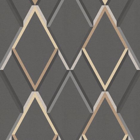 Vliestapete - Metallic geometric - 10m x 52cm