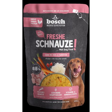 Bosch Freshe Schnauze Hundenassfutter Adult 250 g Huhn mit Reis & Karotten