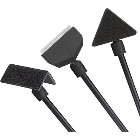 Kit of cleaning for aquarium  Kit tools of cleaning 3 in 1 with rod removable of 35,6 cm, set tools of cleaning d'aquarium, scraper to algues with blade of replacement, brush flat (1/5)