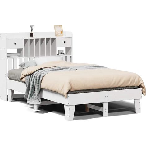 Maison Exclusive - Letto senza Materasso Bianco 135x190 cm Legno Massello di Pino