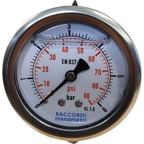 Manometro posteriore da 6 bar, filettatura MG3-63 da 1/4". (1/5)