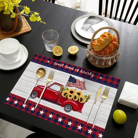 Creative Car Series Placemats - Hotel Restaurant Placemats, Home Use, Leather, Non-slip, Waterproof, Heat Insulating Table Mats - Car Series - 7 - Leather Color Print 3045CM