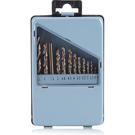 Foret Spiral - Acier Rapide HSS - Diamètre 1,5 à 6,5 mm - Pour Métaux et Bois - Jeu de 13 Pièces (1/5)