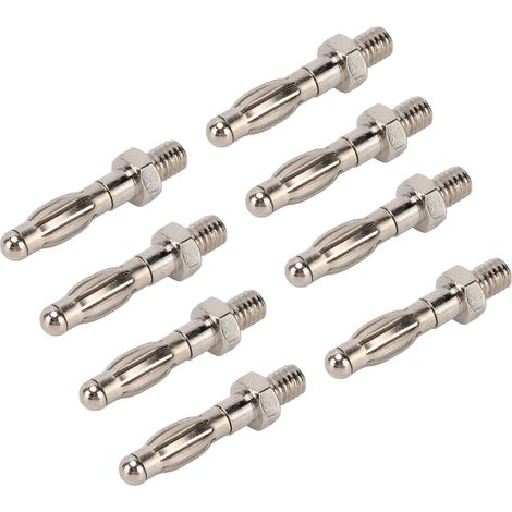 50 fiches bananes à filetage hexagonal, accessoires de test électroniques de haute précision et de haute performance (1/5)