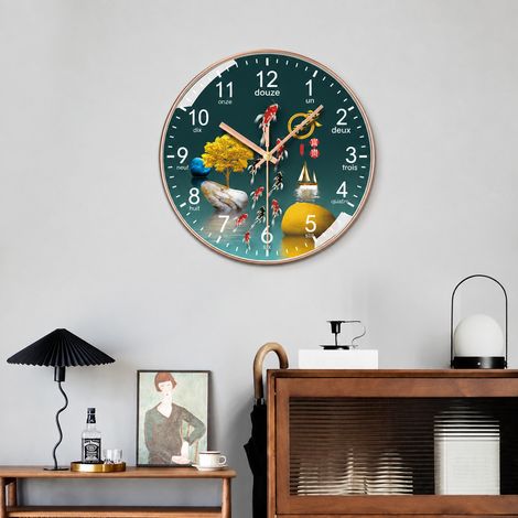 Horloge Murale Quartz Silencieuse 8 Pouces 20 cm Cadran Métal Motif Aléatoire 100 g – Livraison gratuite (1/5)