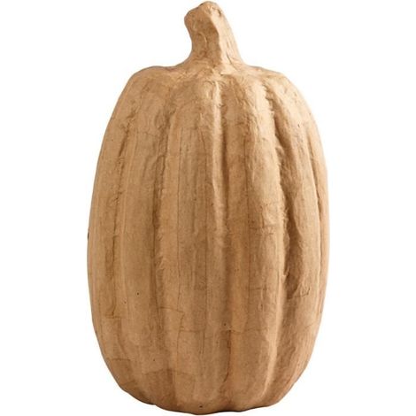 Citrouille en papier mâché - 33 cm - Orange - Décoration de fête - Halloween