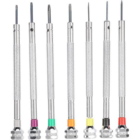 Tournevis à fente 0,8-2,0 mm en cuivre pour réparation de montres, kit d'outils d'horloger, 4 pièces (1/5)
