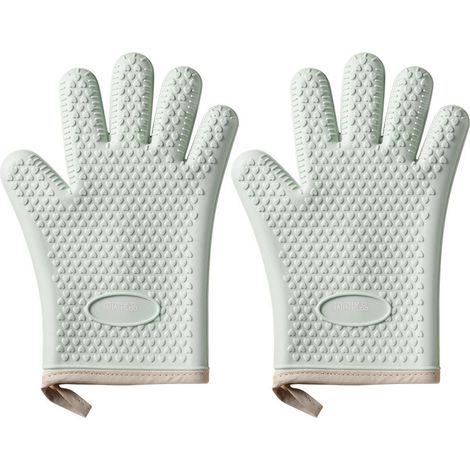 Gants de cuisine pour micro-ondes, maniques isolantes en silicone, gants de four pour micro-ondes (1/3)