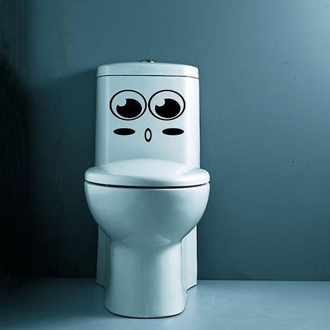 stickers Expression, Sticker Mural Drle Pour Wc, Salle De Bain, Cuisine, Pvc, 2 Couleur, Taille Unique (1/4)