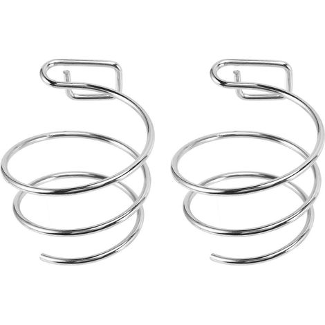 Support de rangement pour sèche-cheveux avec autocollants sans traces, support pour sèche-cheveux de salle de bain, organisateur pour la maison (2 pièces) (1/5)