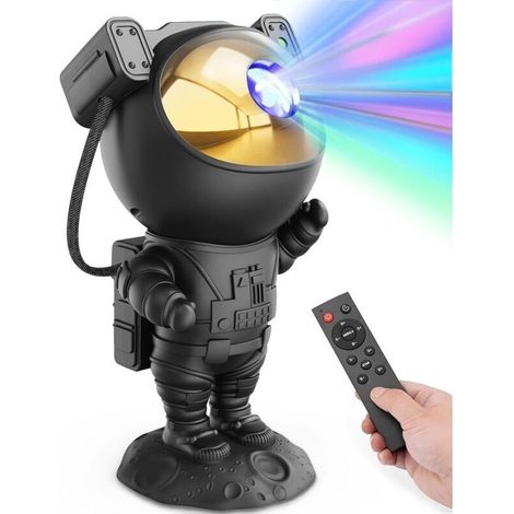 Projecteur d'étoiles et de galaxie - Projecteur spatial pour astronautes , plafonnier LED avec nébuleuse et minuterie , télécommande , décoration esthétique pour chambre d'enfant , noir (1/4)