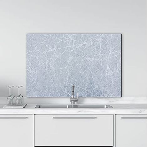 Credence Pour Cuisine en Aluminium Protection pour Plaques de Cuisson et mur lavable et facile à Monter Plaque anti-éclaboussures en Métal (1/3)