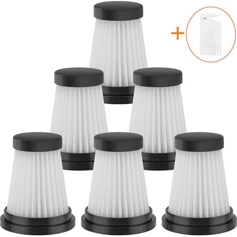 6er-Pack Ersatz-HEPA-Filter für kabellose Staubsauger, für Moosoo K12 K12 Pro K13, für Genius Invictus One 1.0 X7 / 2.0, für Foxnovo 13KPA Handstaubsauger-Filterzubehör (1/5)