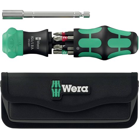 Wera Kraftform Kompakt 28 RA mit Tasche Cacciavite porta inserti 1/4