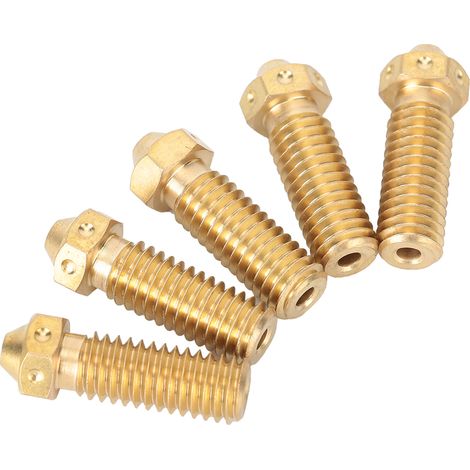 Satz mit 5 hochtemperaturbeständigen 1,75 mm/1,2 mm Messing-Extrusionsdüsen für die CNC-Bearbeitung (1/5)