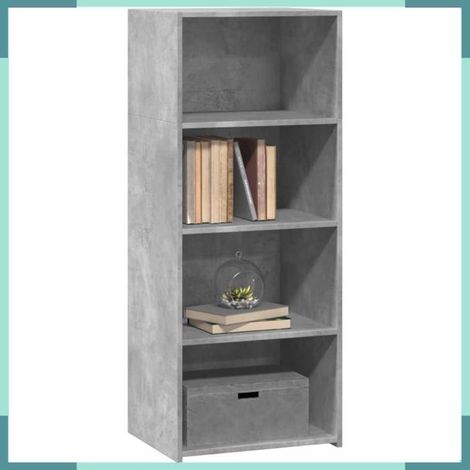 846400 Buffet haut gris béton 50x41x124 cm bois d'ingénierie (1/5)