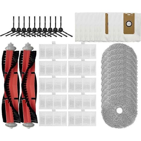 42-teiliges Ersatzteilset für Ultenic MC1 Staubsauger: Hauptbürste, Seitenbürste, HEPA-Filter, Wischtuch, Staubbeutel (1/4)