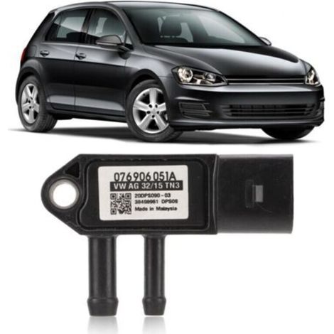 Capteur de Pression DPF, 076906051A Capteur de Pression Différentielle Diesel DPF Connecteur 3 Broches Remplacement pour A3 A4 A6 S4 S6 A