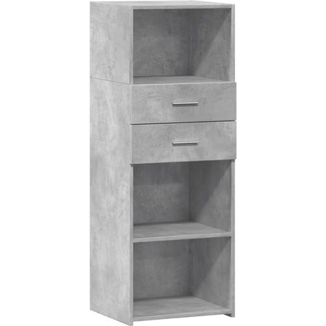 Credenza buffet cassettiera mobile contenitore organizer cucina soggiorno soggiorno alto 45 x 42,5 x 124 cm derivati del legno grigio 020034443