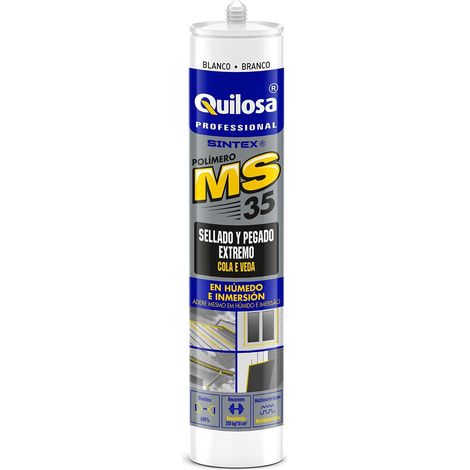 QUILOSA polimero ms35 total 280ml transparente , Polímero MS35 Total Transparente Quilosa Sellador  y adhesivo monocomponente de última generación basado en la tecnología de po